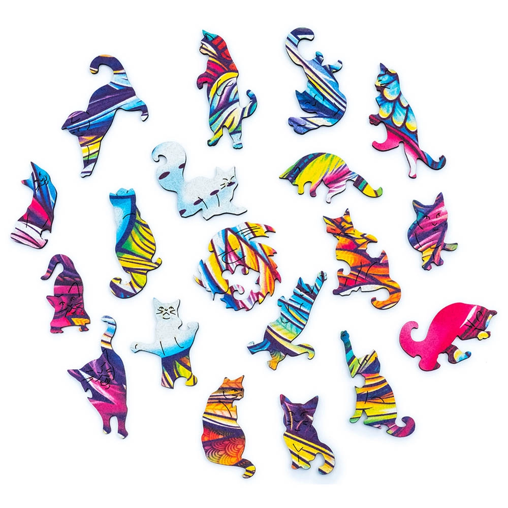 Impressive Cat Wooden Puzzle (4107390-CAT_KS) - 300 pcs