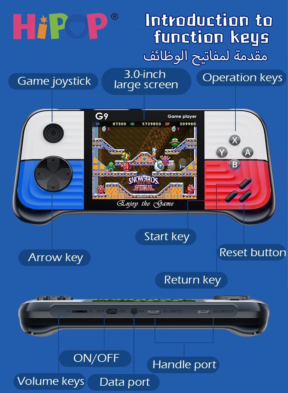 G9 Model - 666 In 1 3-Inch HD Screen