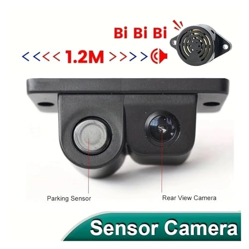 2-in-1 HD Reversing Camera & Parking Sensor Radar - Night vision Wired