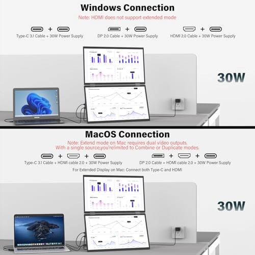 Dual Portable Monitor - PM109 15.6 Inches 3840x2160