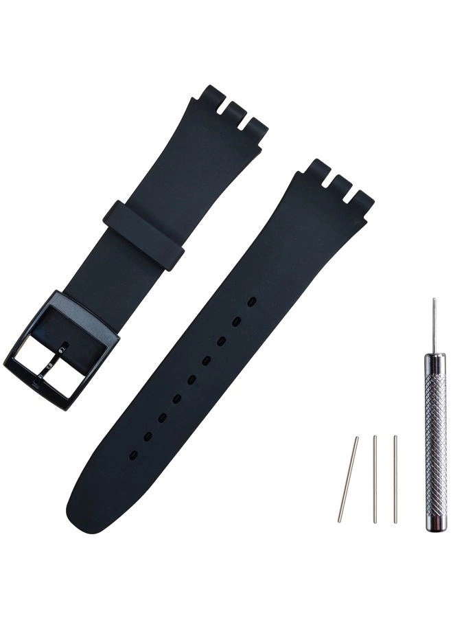 17mm Silicone Watch Band for Swatch