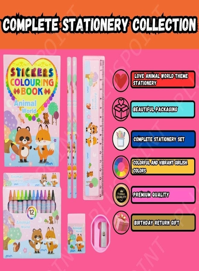 Animal World Gift Set - 8 Pcs