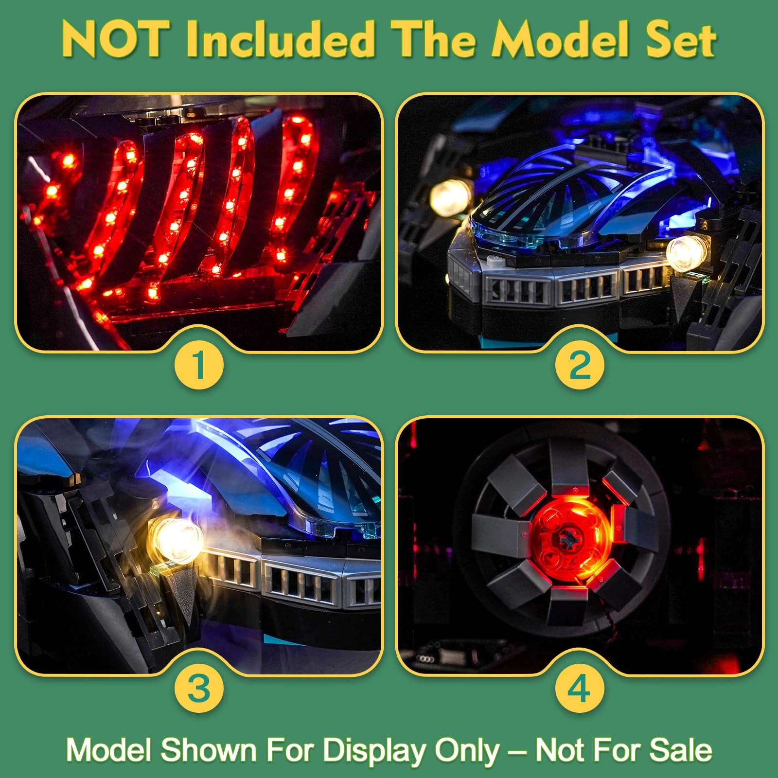 Light kit Compatible with Lego 76304 Batman Forever Batmobile - LED Standard Version