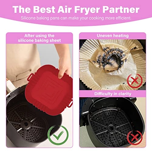 Square Air Fryer Silicone Liners - Food grade silicone 2 piece(s)