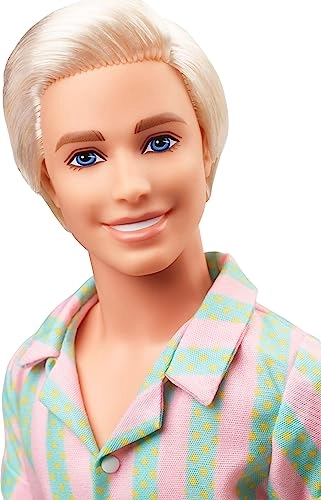 Ken Doll - Pastel Pink and Green Striped Beach Matching Set Surfboard Ages 72+