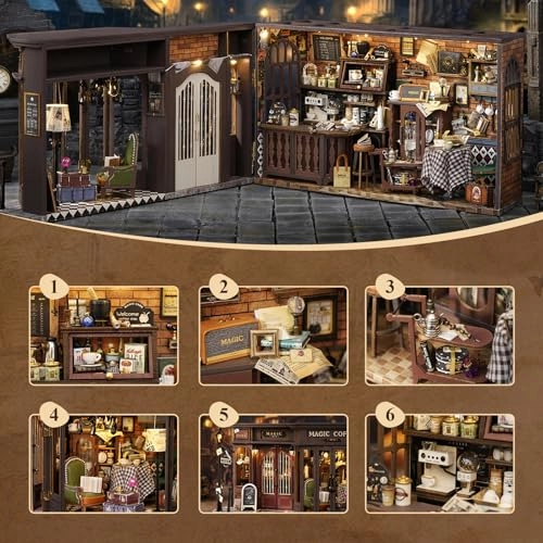 DIY Miniature Dollhouse Kit - Magic Coffee 1:24 scale