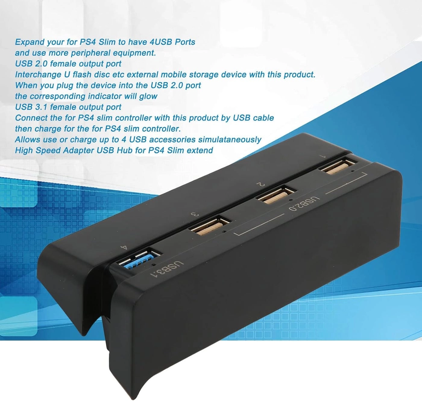 4 Port HUB - USB 3.1/2.0 PS4 Slim