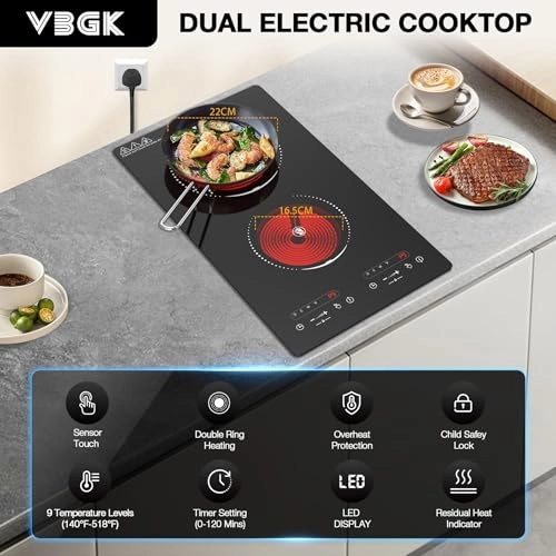 Stove Top 2 Burner Electric hob