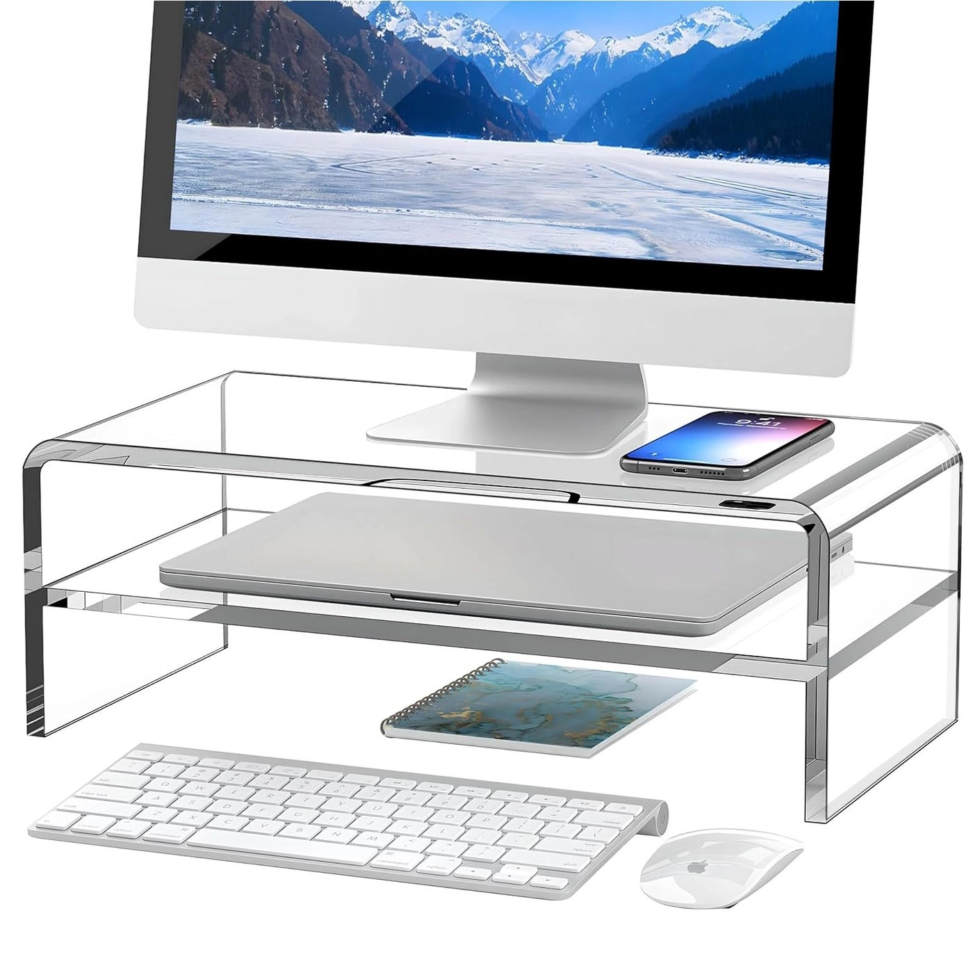 Egchi Clear Acrylic Monitor Stand Riser