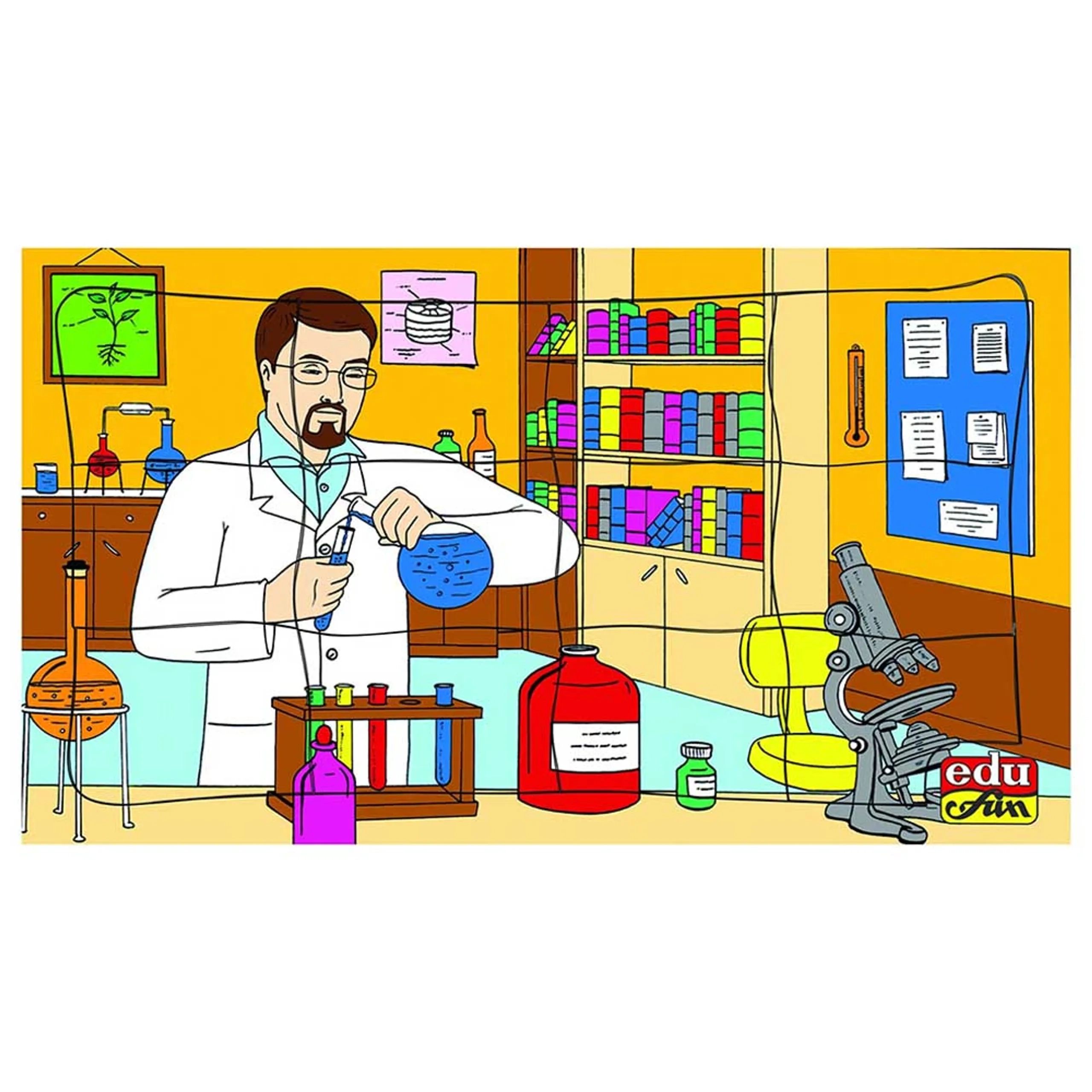 Edu Fun Arabic Proffessions Puzzles - Arab Scientist - 6 months