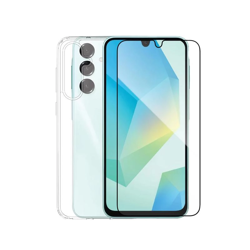 A16 Case - Transparent + Screen Protector for Samsung Galaxy A16