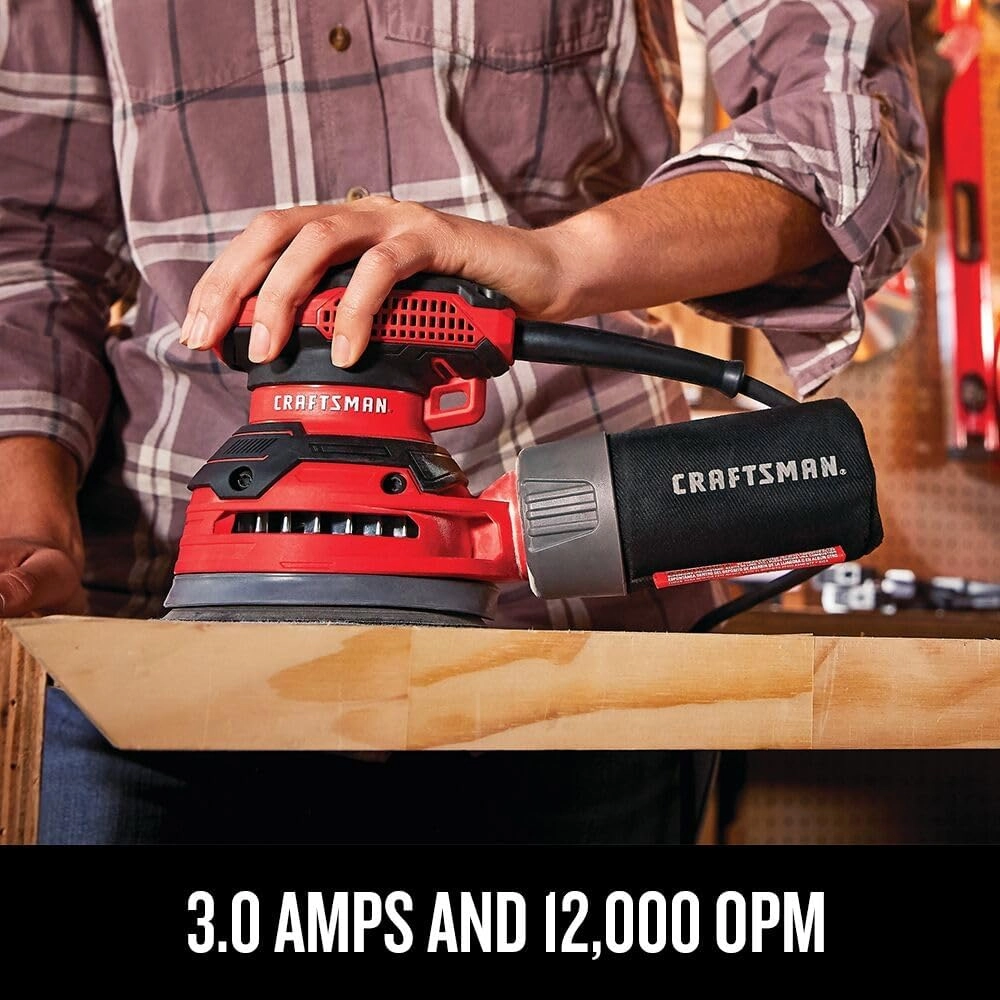 Orbital Sander - 5 inch 12000 OPM 3 Amp Corded
