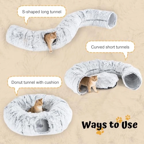 Cat Tunnel - 100L x 100W x 30H centimeters Polyester