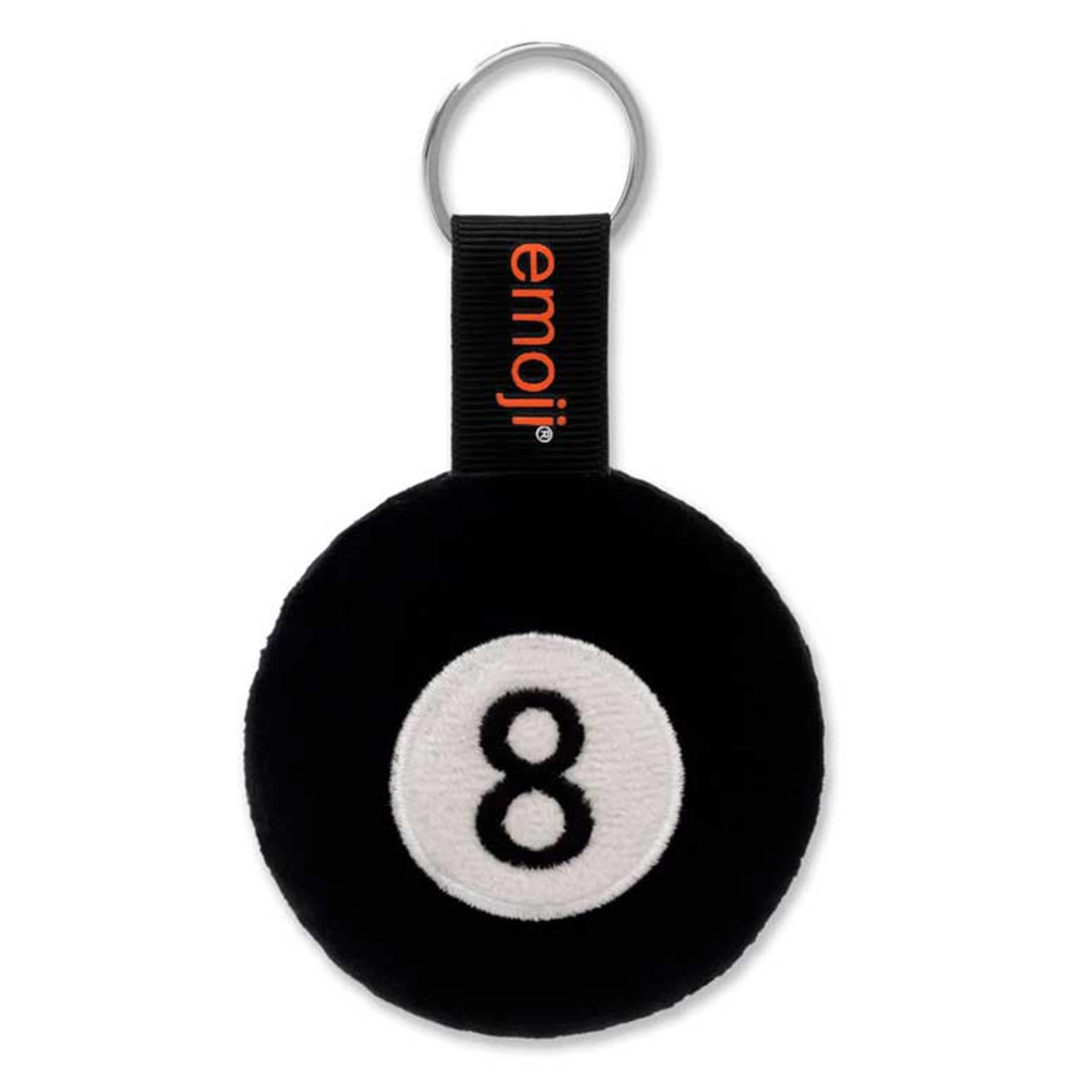 emoji Keychain 8 Ball - Black Plush