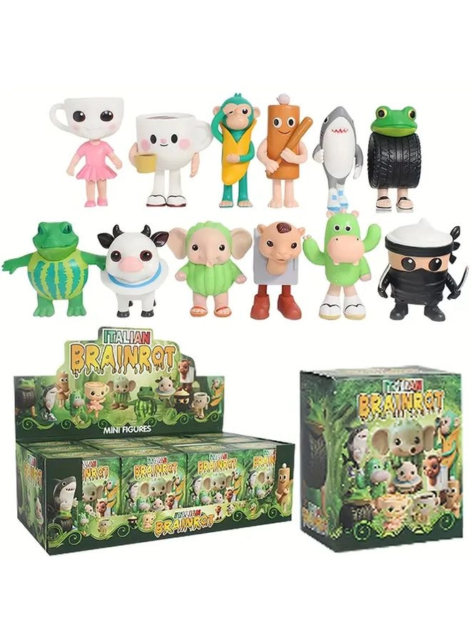 Generic Italian Brainrot Mini Figure Series - 6 Pieces Hand Painted Set