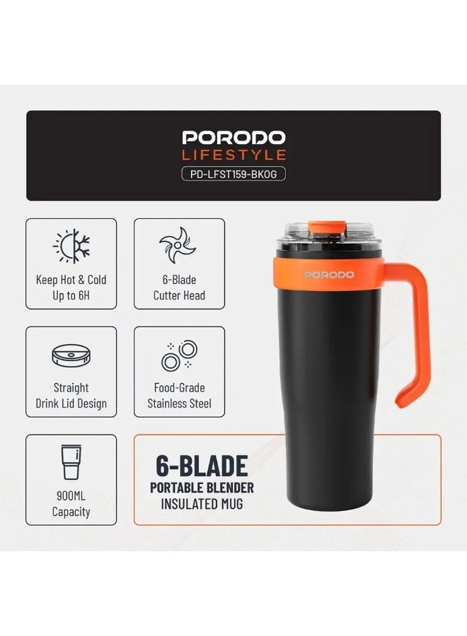 Lifestyle 6-Blade Portable Blender - Insulated Mug USB-C Rechargeable