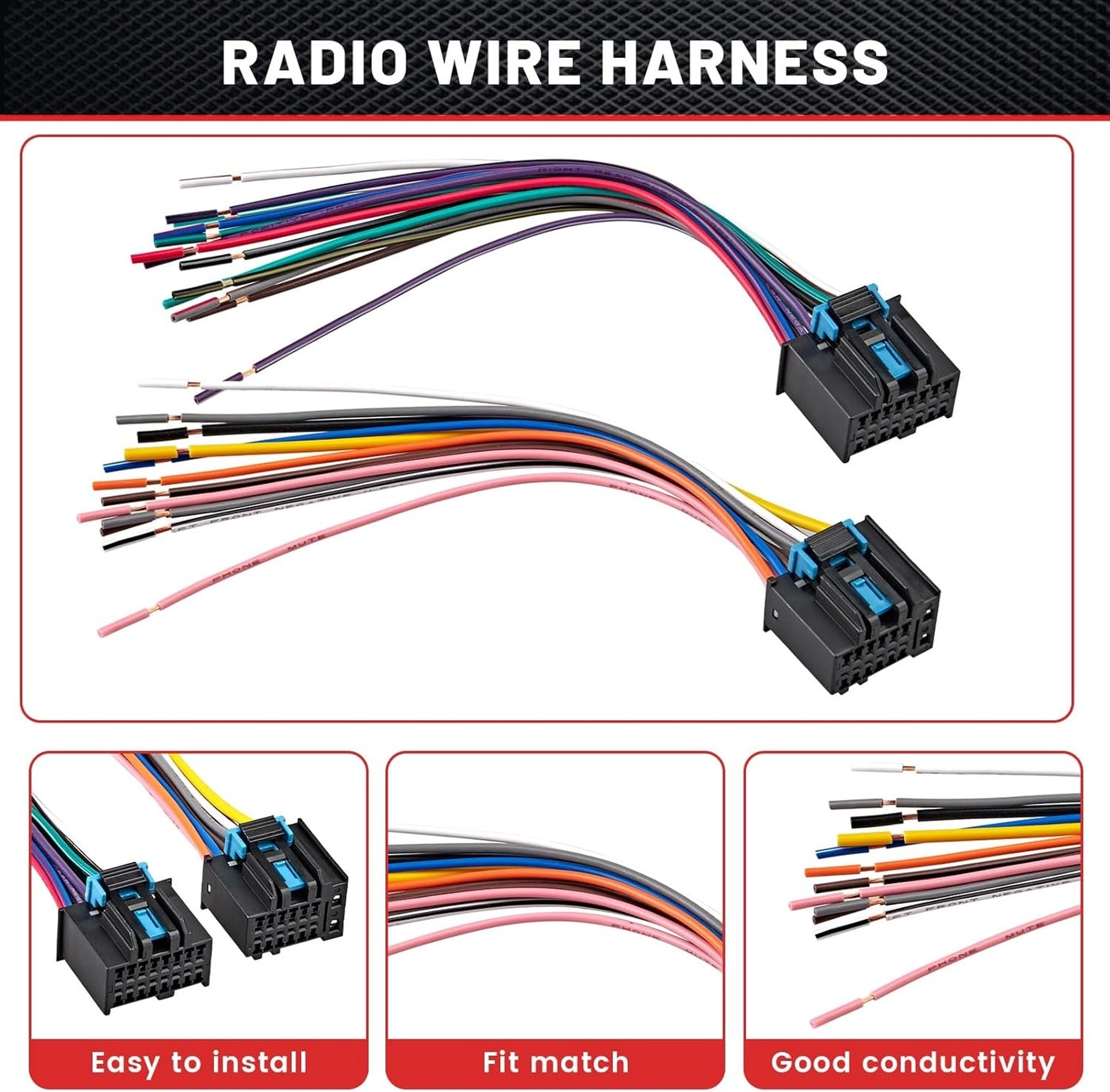 Factory Stock OE Radio Stereo Wire Harness Adapter - GM GMC Chevrolet Pontiac Buick