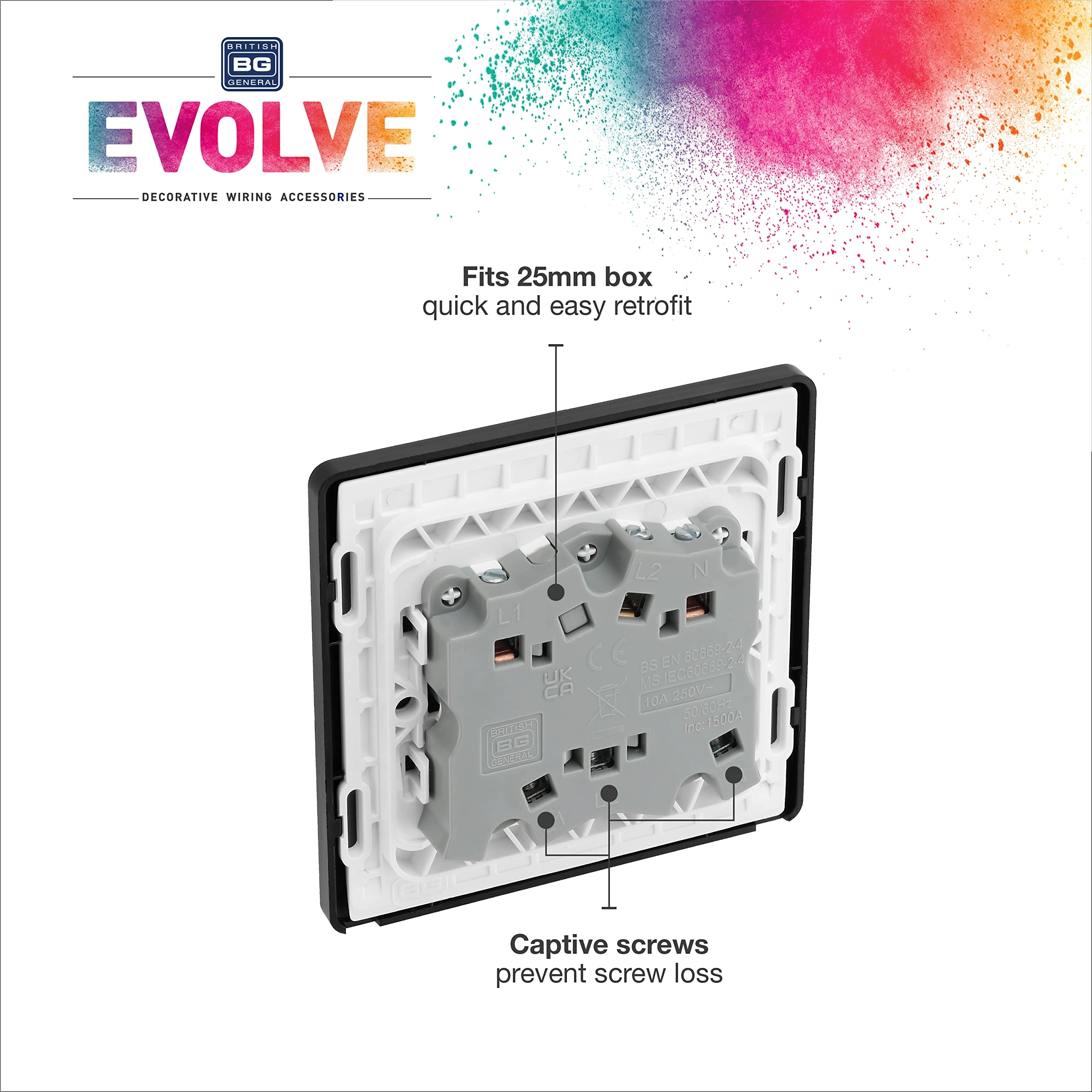 Evolve Fan Isolator Switch - 10A Triple Pole
