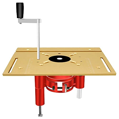 Router Table Insert Plate - 240 x 200mm Aluminum Alloy + Backer Plate + 180° Angle Gauge