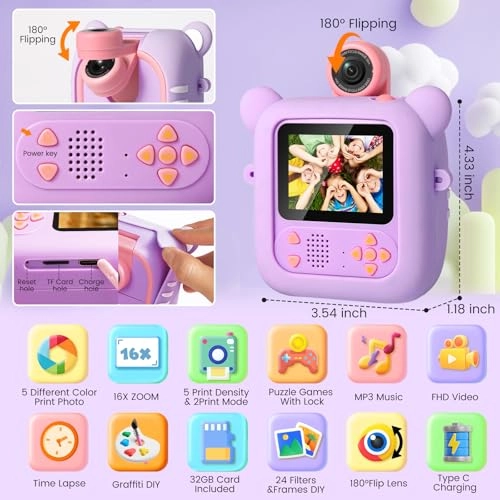 M2 - 1080P 180° Flip Lens 32GB