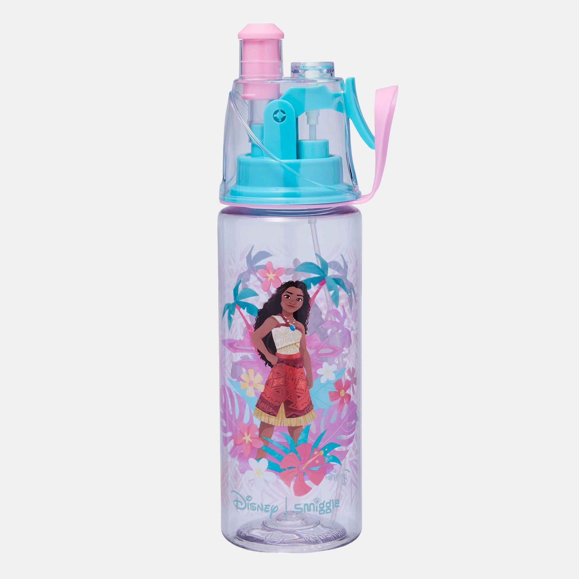 Smiggle Moana Spritz Water Bottle - Water mist trigger Tritan 560 ml