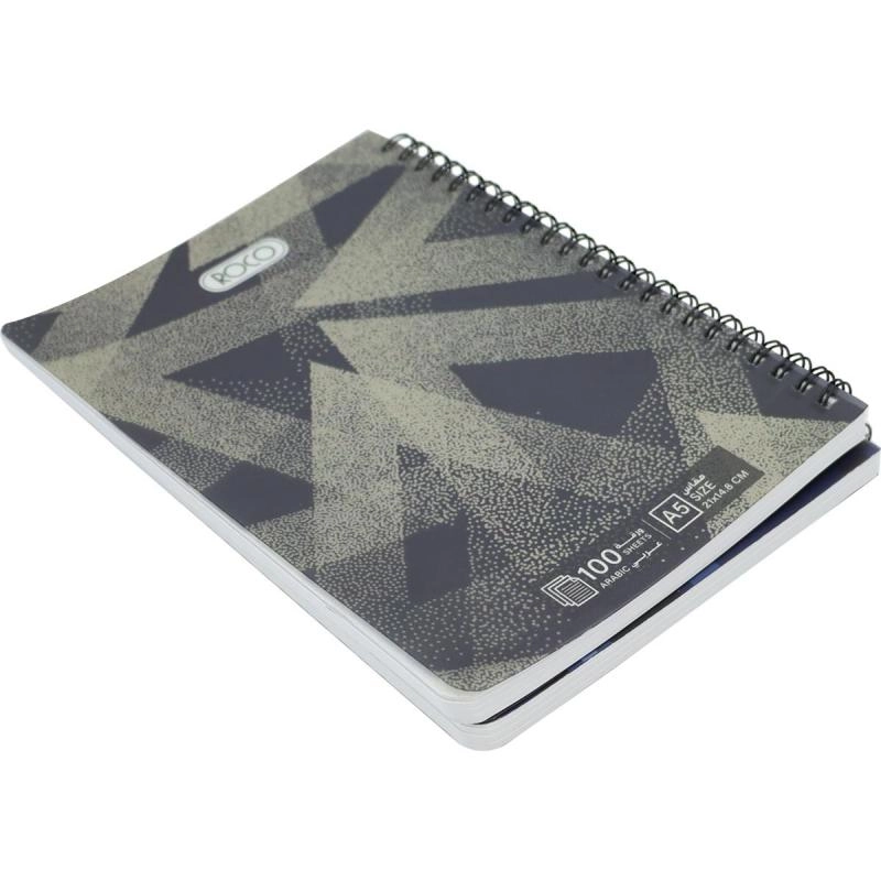 Notebook 19 X 26 cm Spiral - Grid 100 Sheets