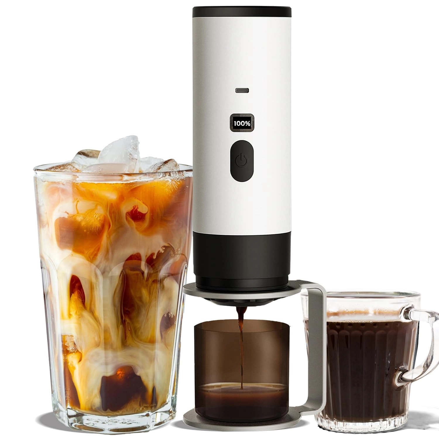 Angju 3 In 1 Portable Coffee Maker - coffee grounds NS capsules Dolce Gusto pods