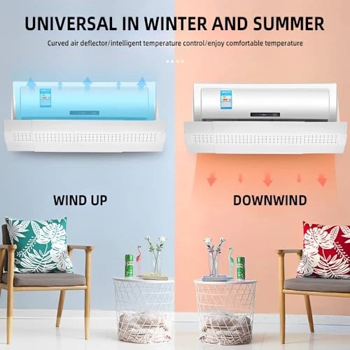 Universal AC Wind Deflector - Suitable for 74-103cm air conditioners Reinforced PP+ Steel Plate