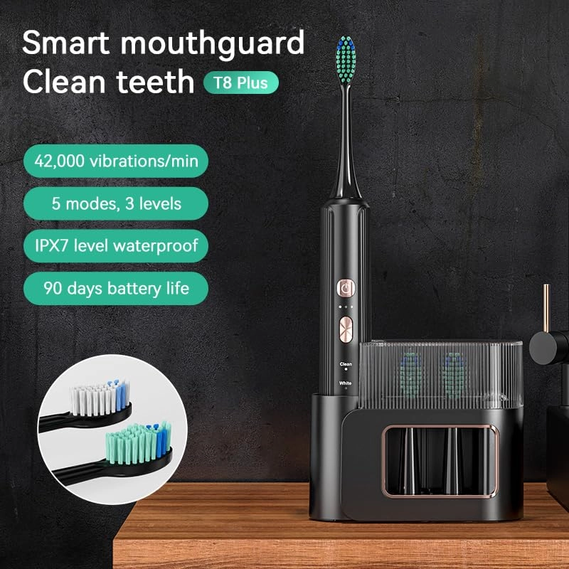 T8 - Rechargeable 6 Replacement Brush Heads 5 Modes