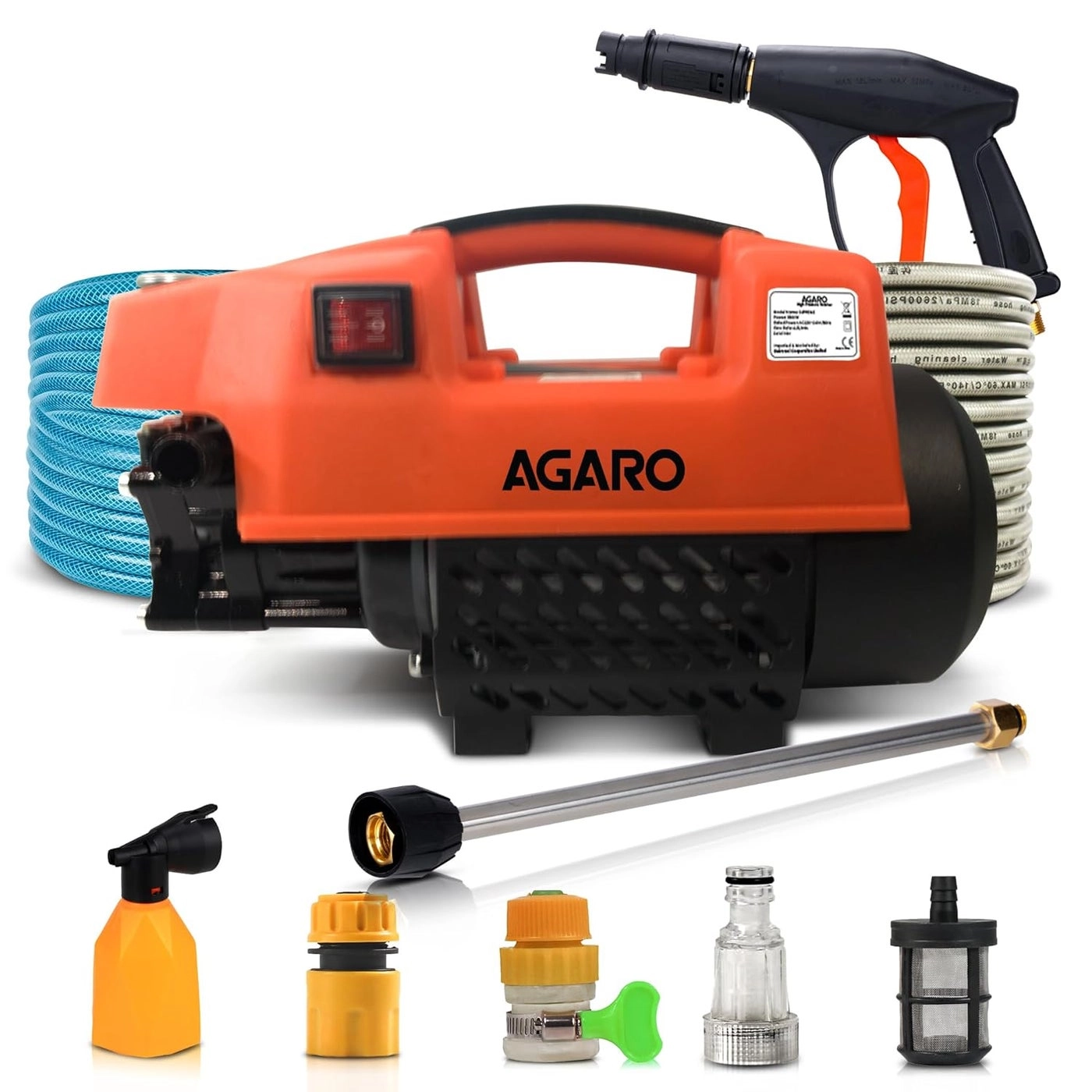AGARO Supreme High Pressure Washer - 1800 Watts 120 Bars 65LMin