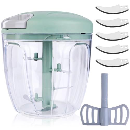 Manual Food Chopper - 900 ml 5 Blades