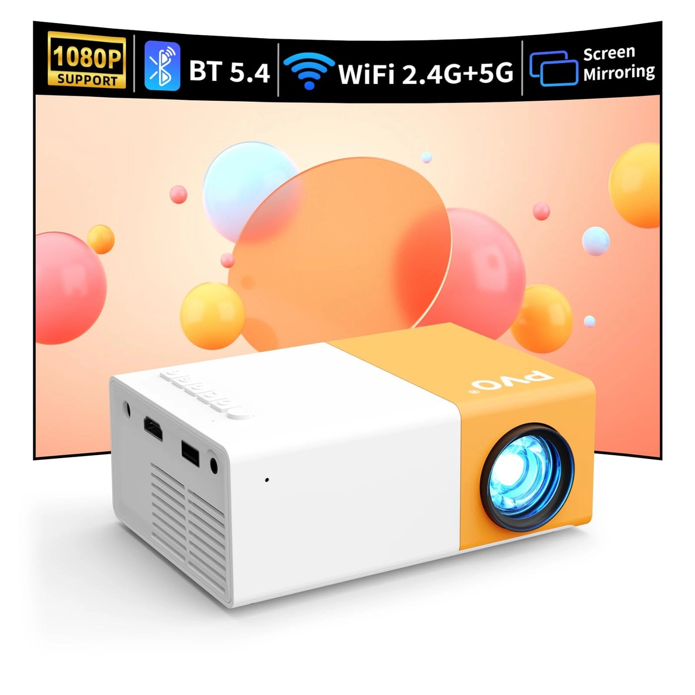 Projector 1080P WiFi Portable