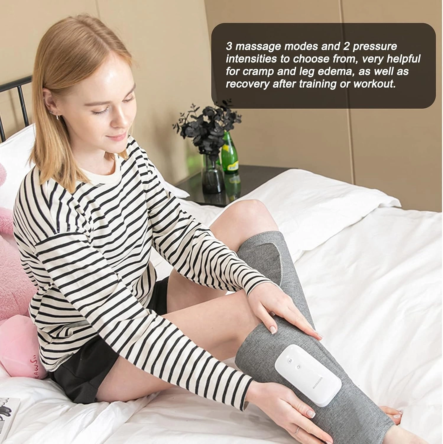 Wireless Airbag Leg Massager - 360° Compression Cordless Rechargeable