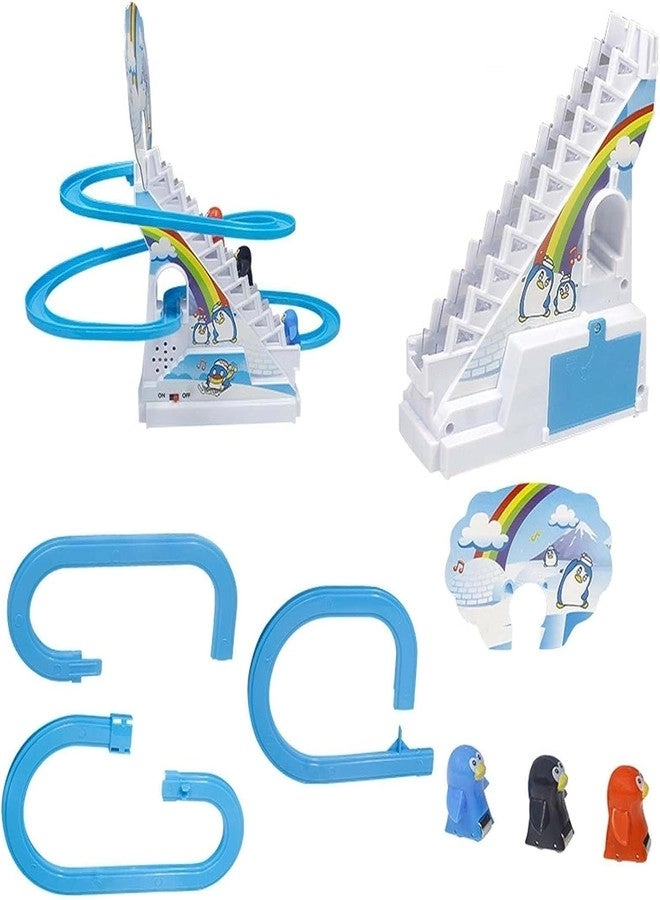Bestie toys Penguin Slide Toy - Stair-Climbing Lights & Music Set