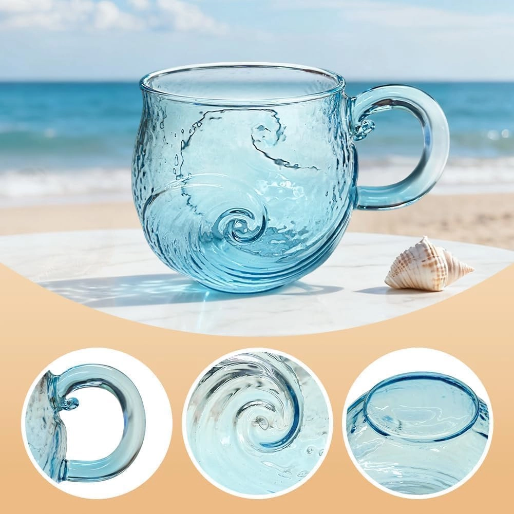 Ocean Wave Sea Glass Mug - 1 pcs - 350 ml