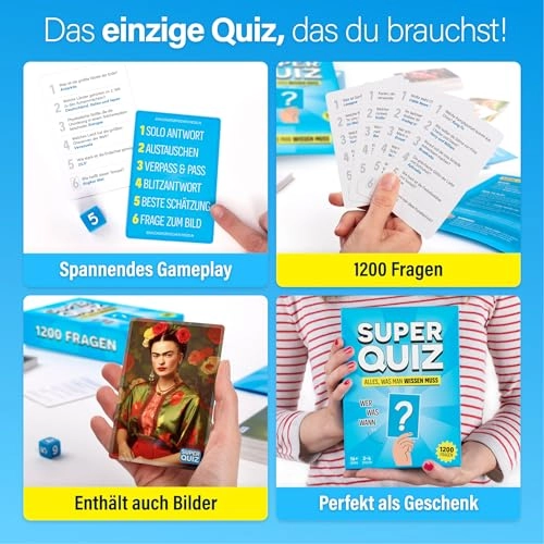 Super Quiz - 1200 Questions Trivia Cards (German)