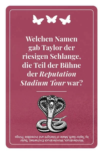 The Unofficial Quiz for Taylor Swift Fans - 128 Questions 64 Cards (German)