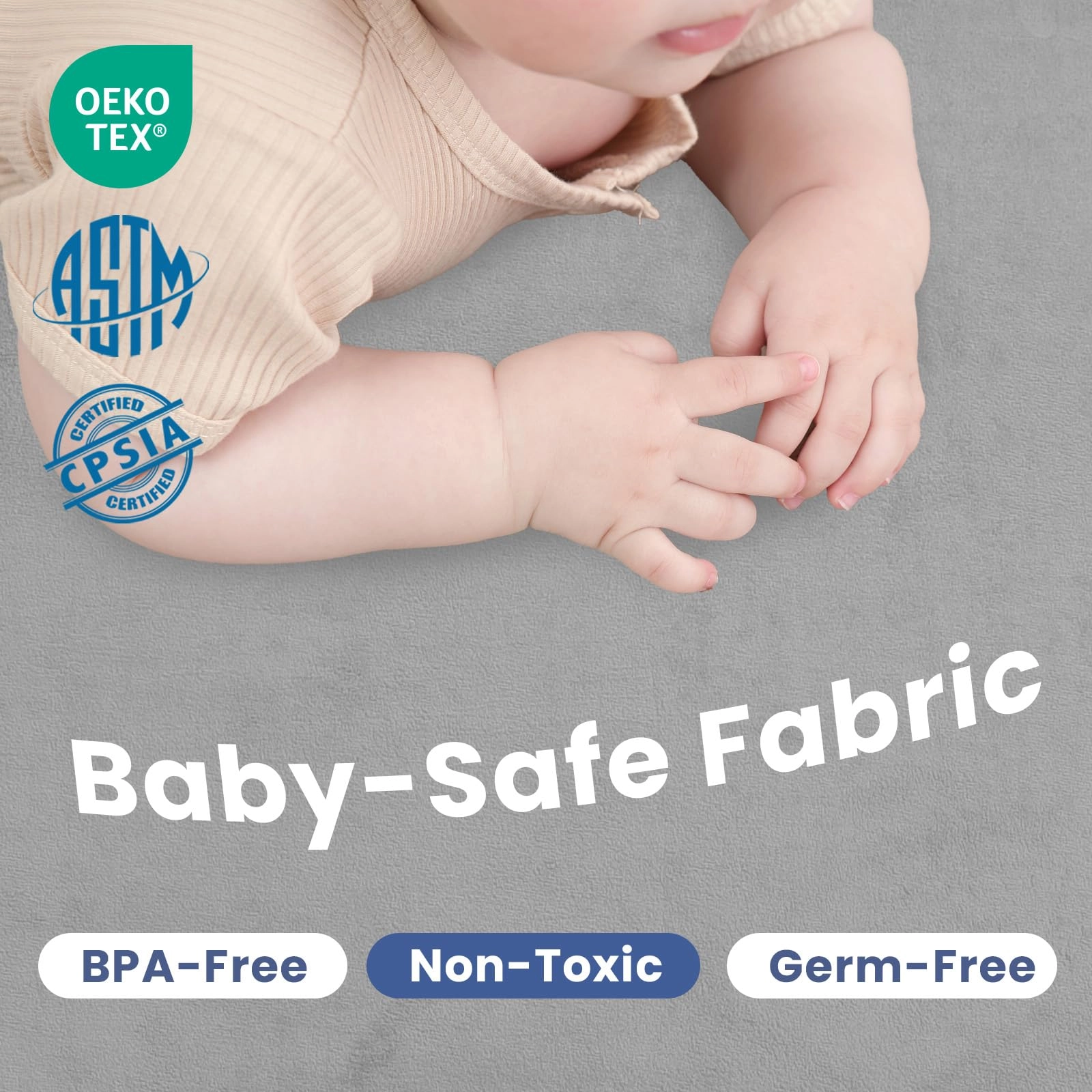 Baby Activity Play Mat - 79"x118" 1.3" Thick Cream