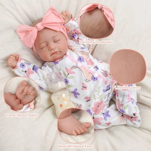 Reborn Baby Doll - 17 Inch Vinyl+ Cloth Ages 3+