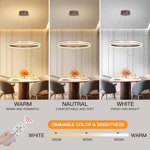 Modern LED Bedroom Chandelier - Dimmable