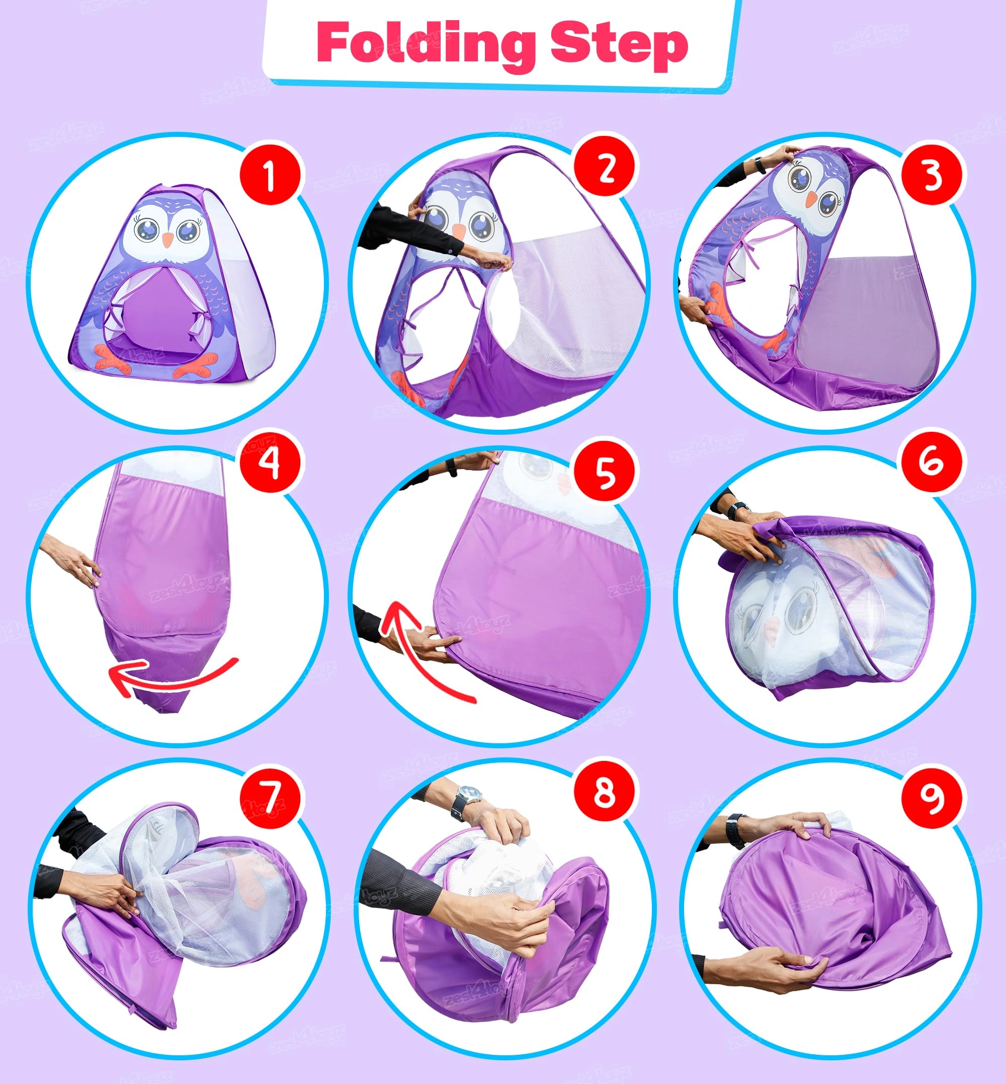 Pop Up Tent - Pop Owl Purple