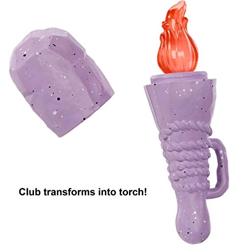 Emberly Poseable Prehistoric Fashion Doll - Pink Hair Polka-dotted Dress Ages 4+