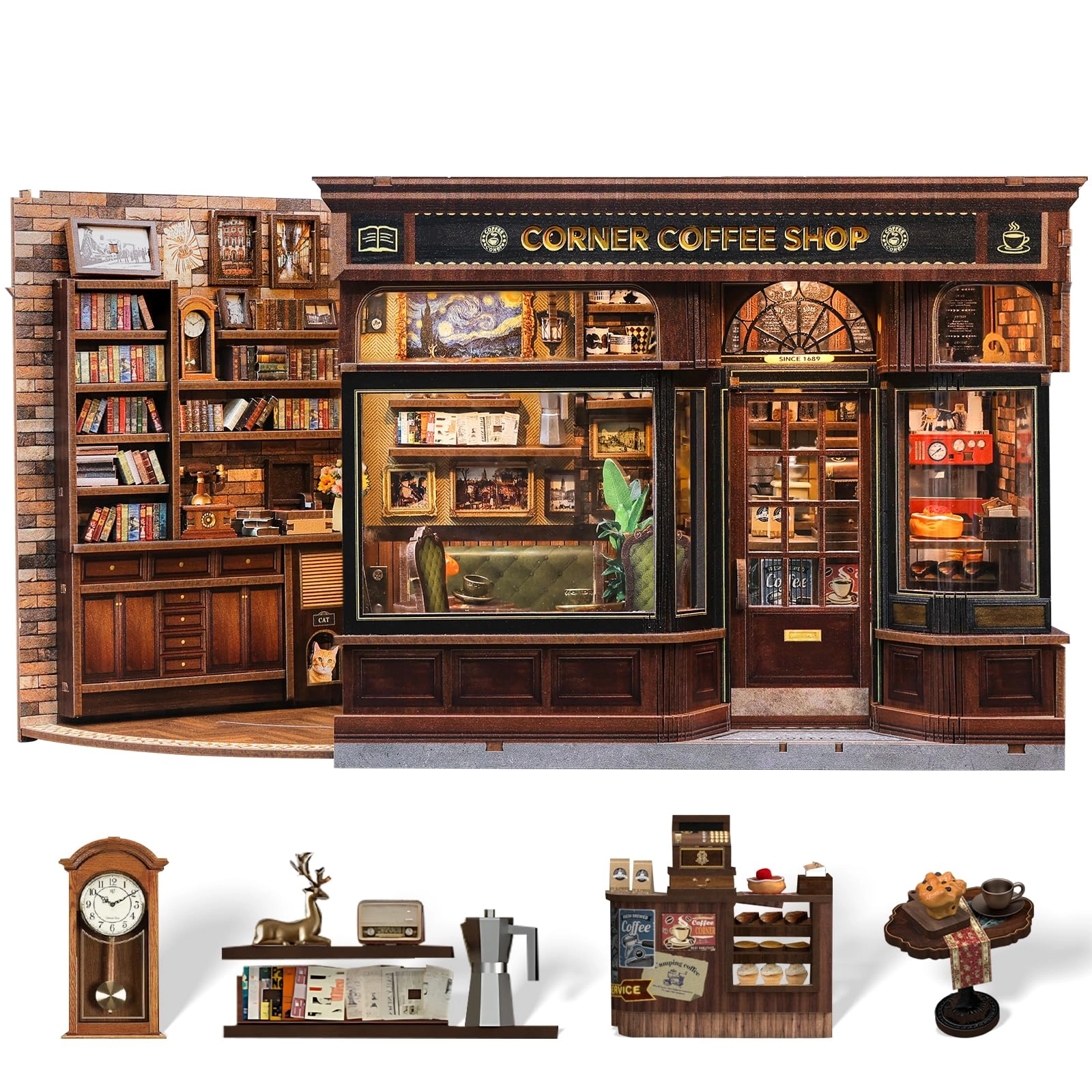 Book Nook Kit - Corner Coffee Shop