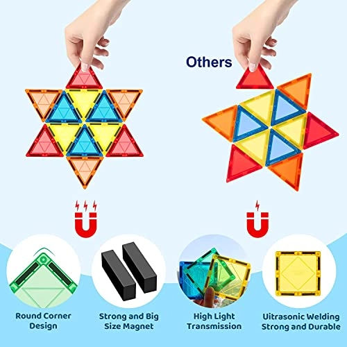 Magnetic Tiles - 76 pcs