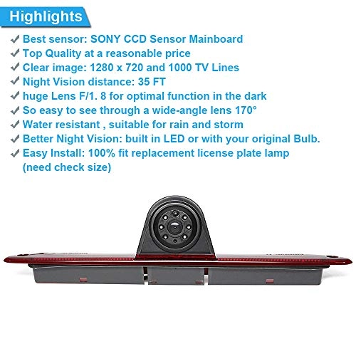 JCJC7892DJTUS - 1280*720 Night Vision + 7" Reverse Mirror - 2 video input