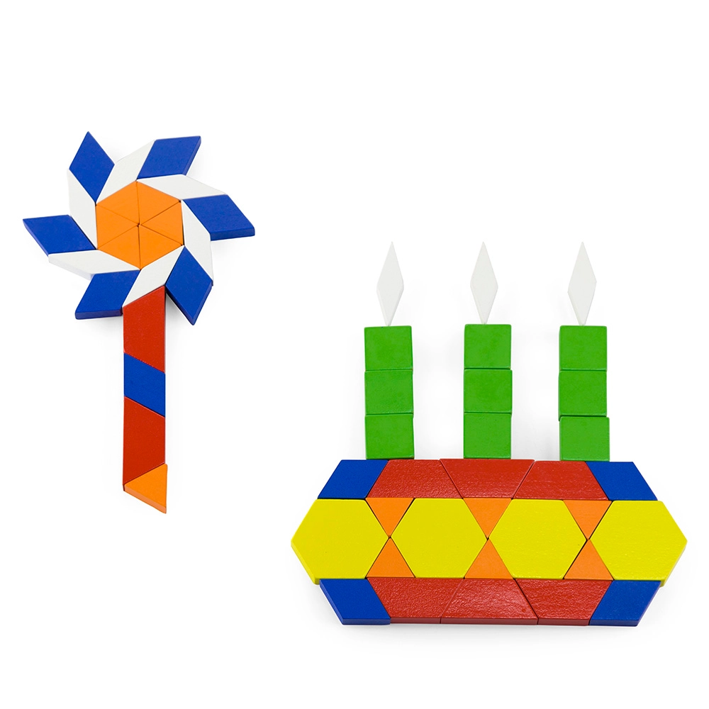 Wood Pattern Blocks - 250 pcs