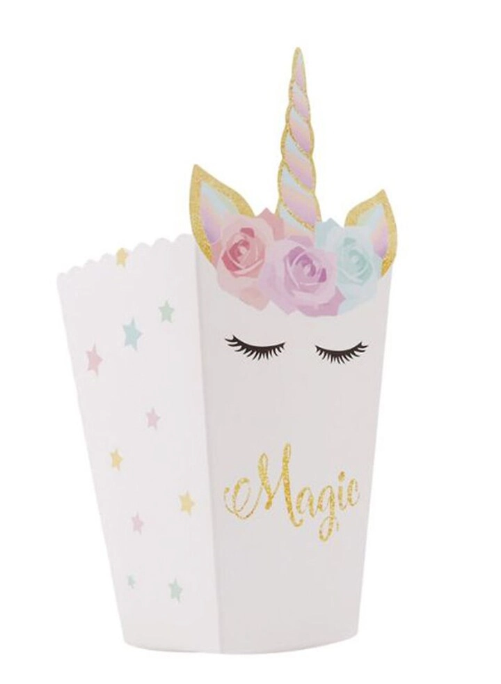 Beauenty Unicorn Cute Popcorn Box - 12-Piece Birthday Wedding