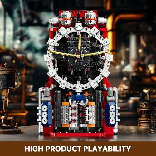 10187 Technic Mechanical Engine Clock - Remote Controlled App Control