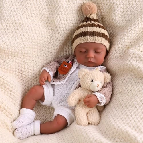 Reborn Baby Doll - 12inch Full Body Silicone Black Ages 3+