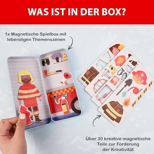 Magnetic Game Puzzle Box Fireman - 3 years+ 30 pieces